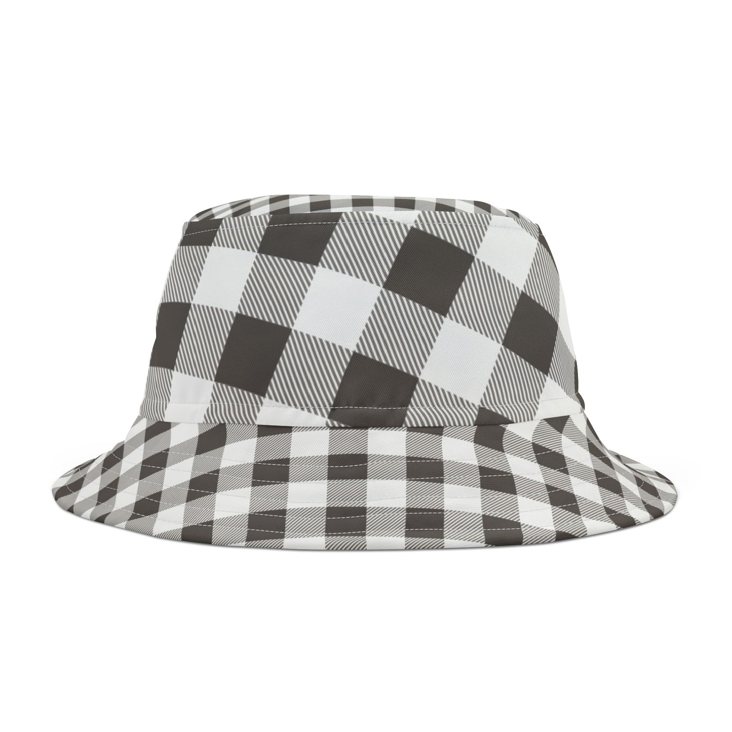 Black & White Buffalo Plaid Bucket Hat