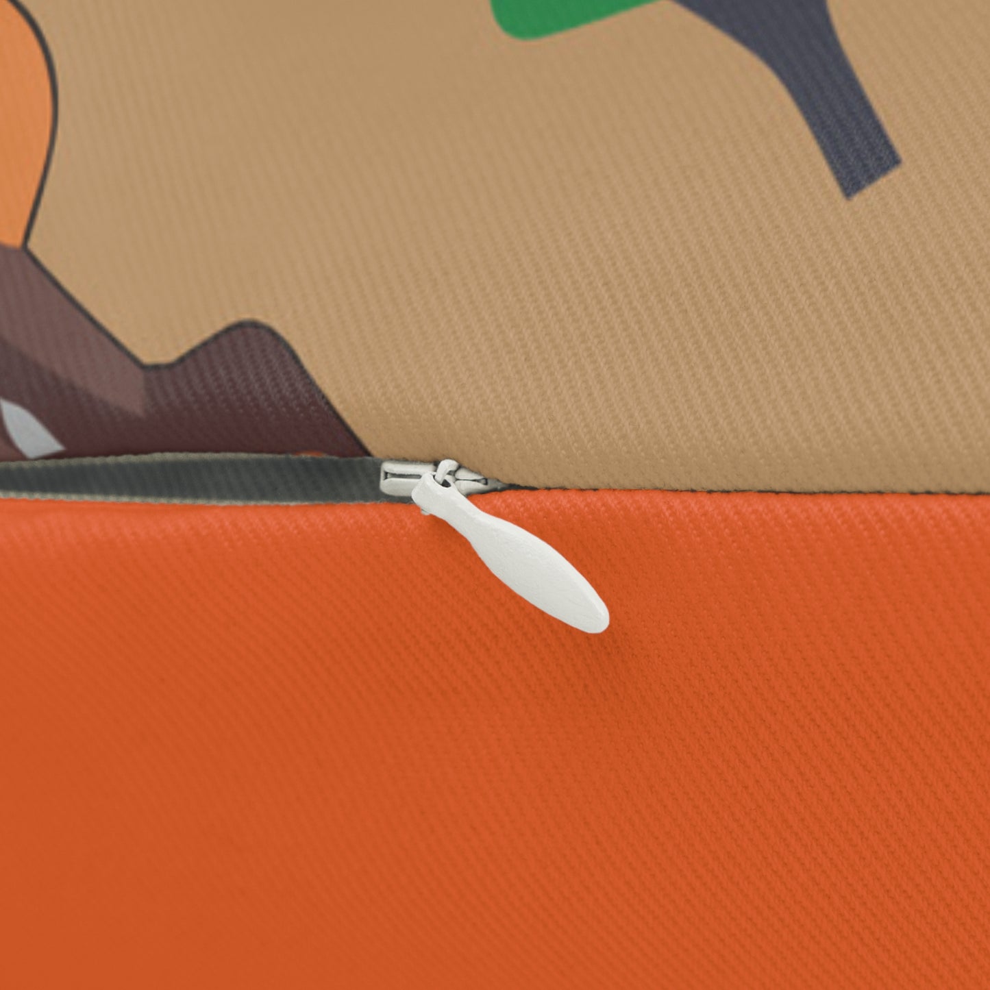 Camping Tent Pattern Lumbar Pillow — Outdoor Adventure Camper Accent Pillow