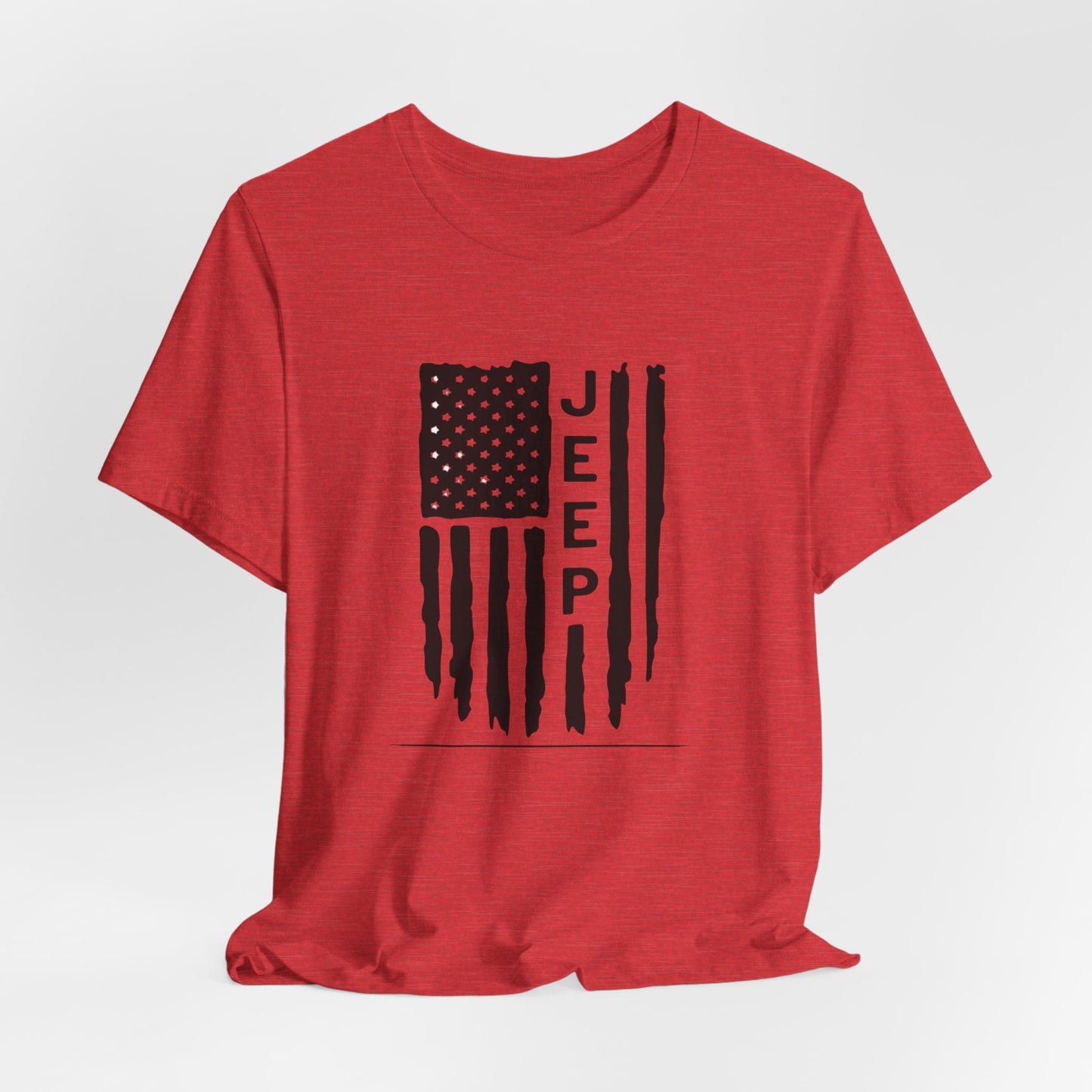 Jeep American Flag T‑Shirt — Distressed USA Off‑Road Tee