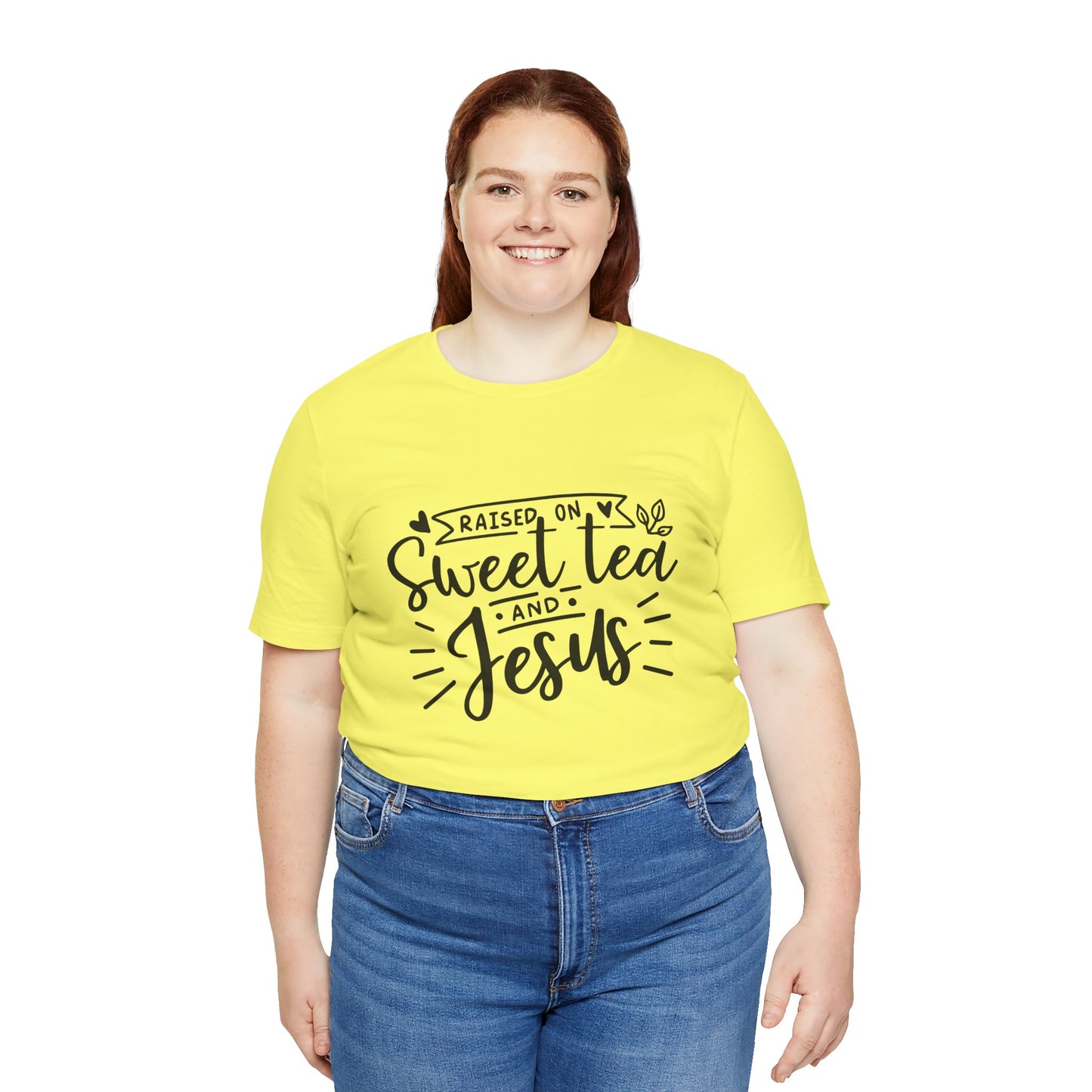 Raised on Sweet Tea & Jesus Unisex Short Sleeve Tee