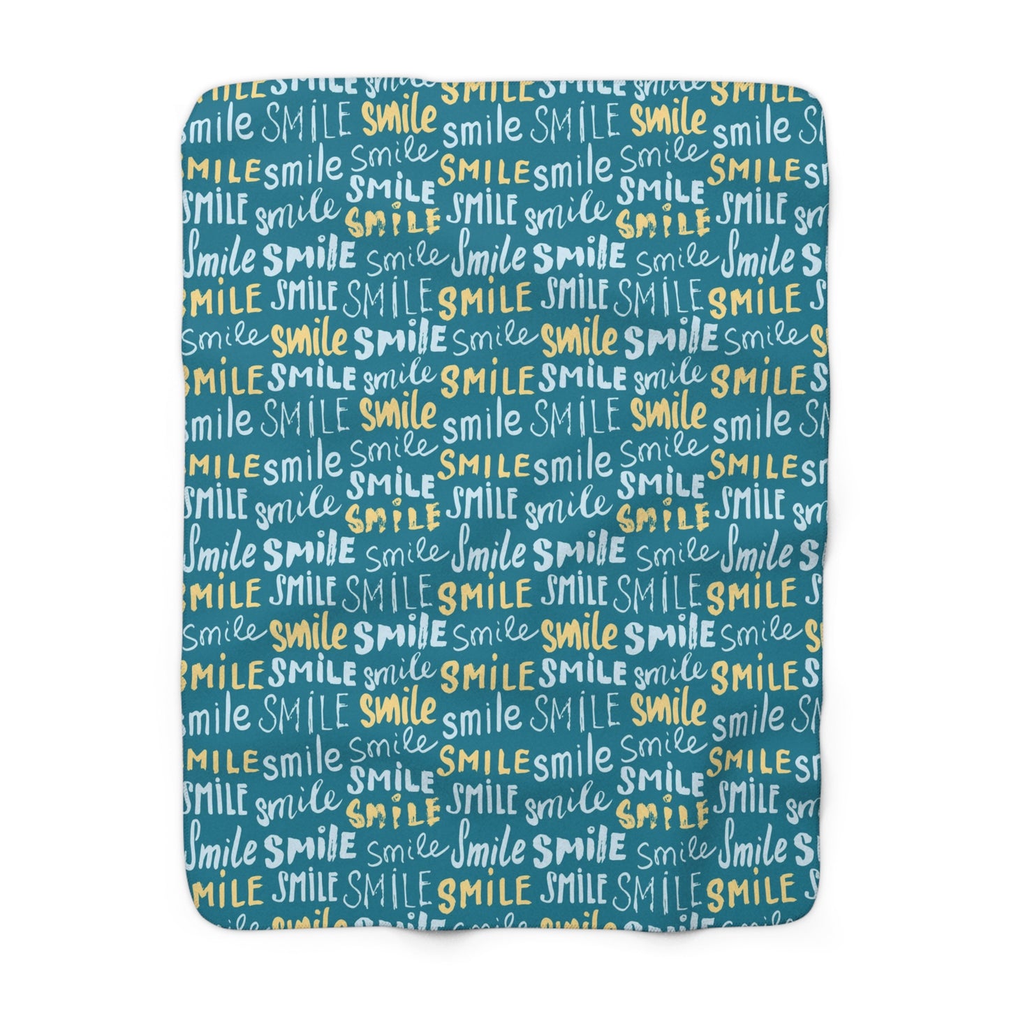 Smile Sherpa Fleece Blanket