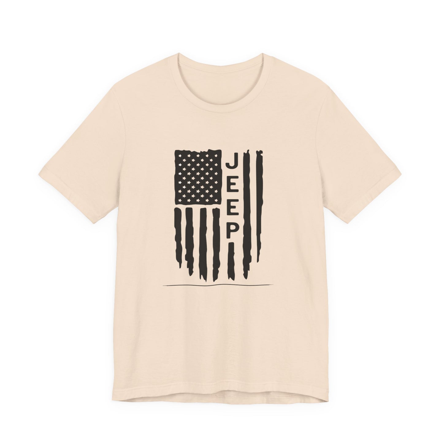 Jeep American Flag T‑Shirt — Distressed USA Off‑Road Tee