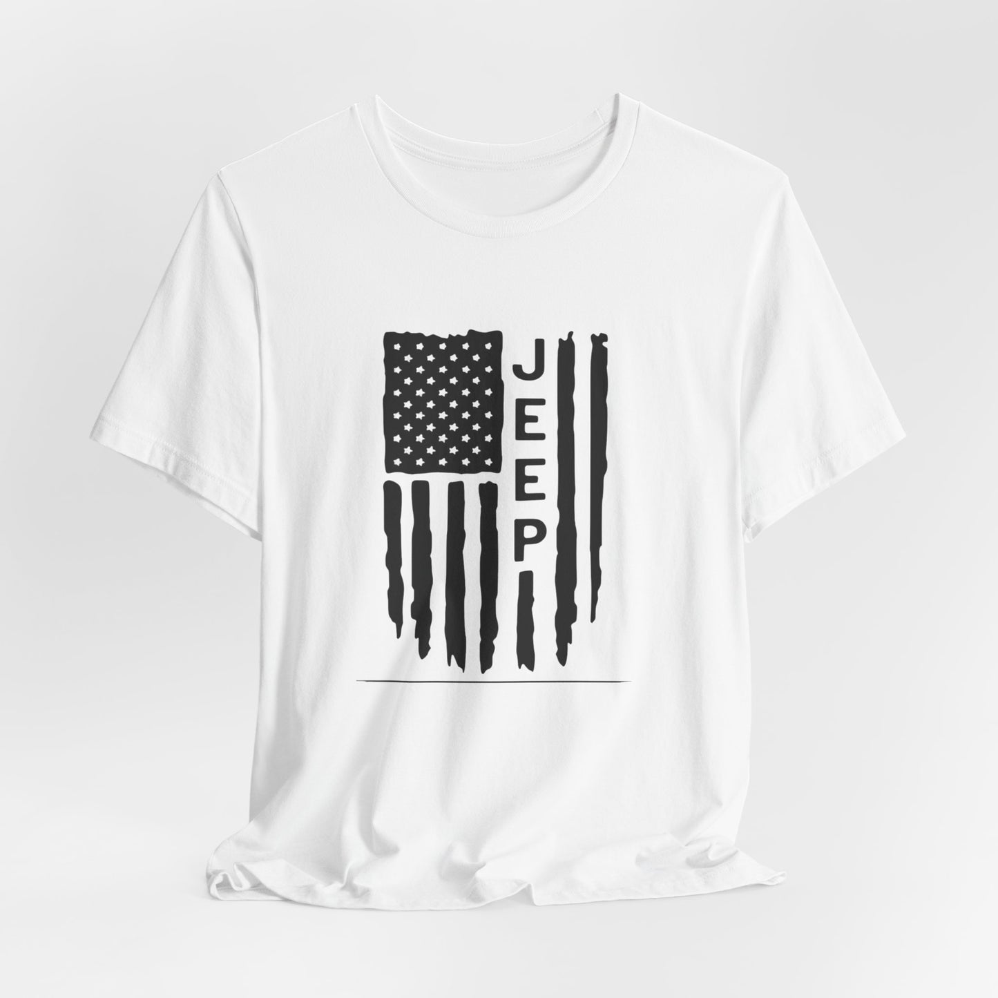 Jeep American Flag T‑Shirt — Distressed USA Off‑Road Tee