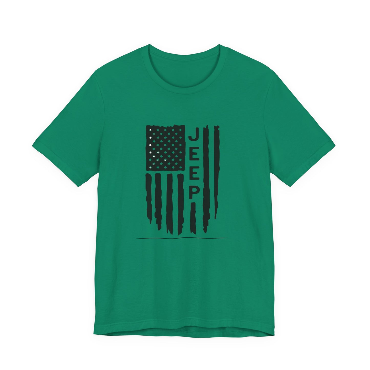 Jeep American Flag T‑Shirt — Distressed USA Off‑Road Tee