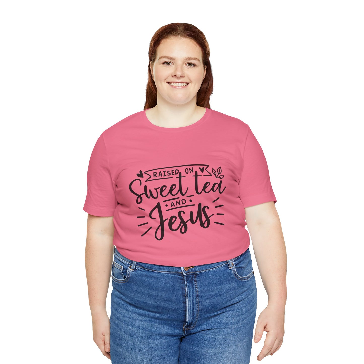 Raised on Sweet Tea & Jesus Unisex Short Sleeve Tee