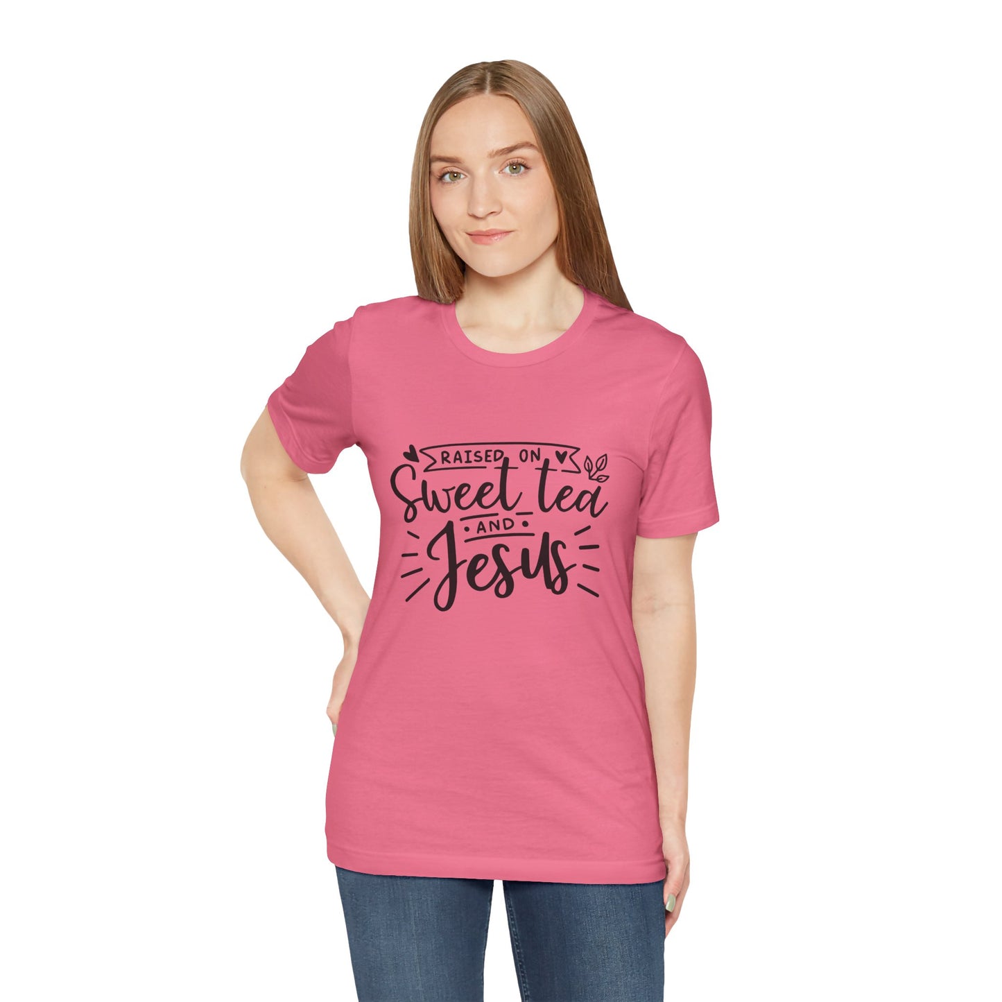 Raised on Sweet Tea & Jesus Unisex Short Sleeve Tee