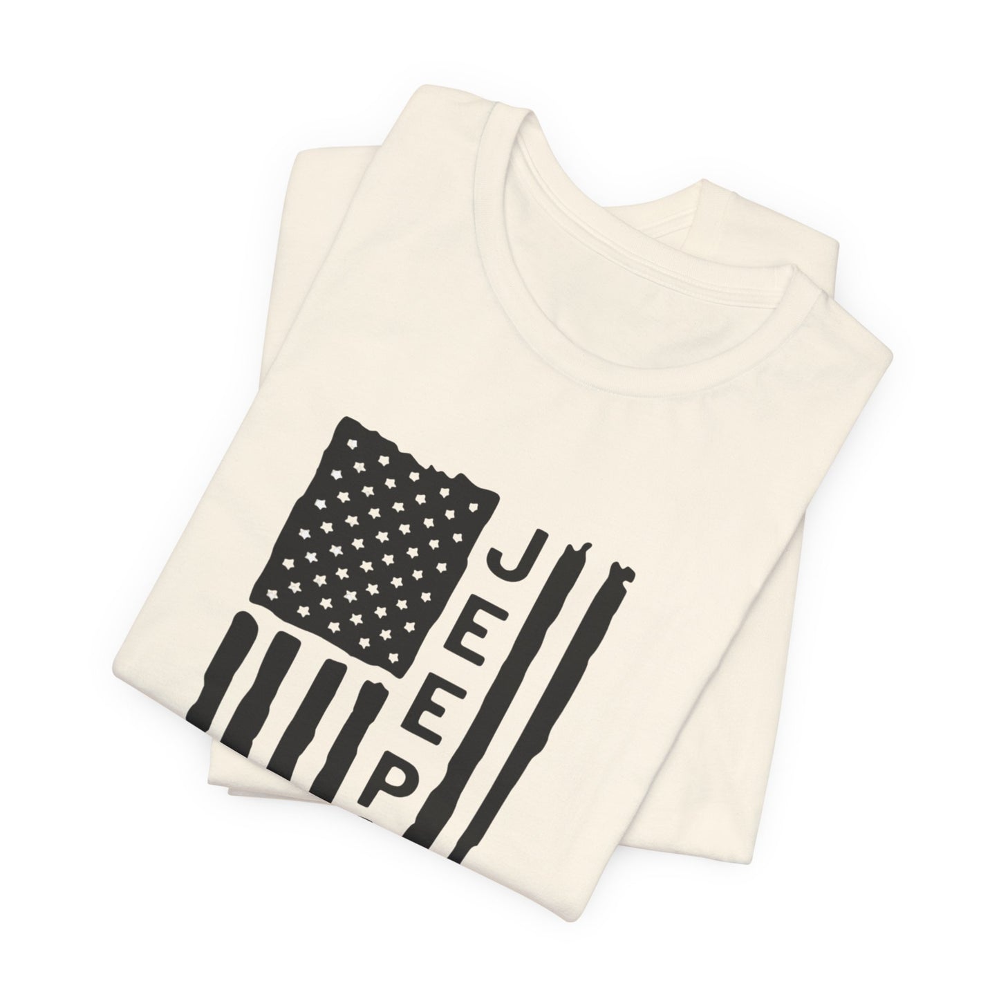 Jeep American Flag T‑Shirt — Distressed USA Off‑Road Tee