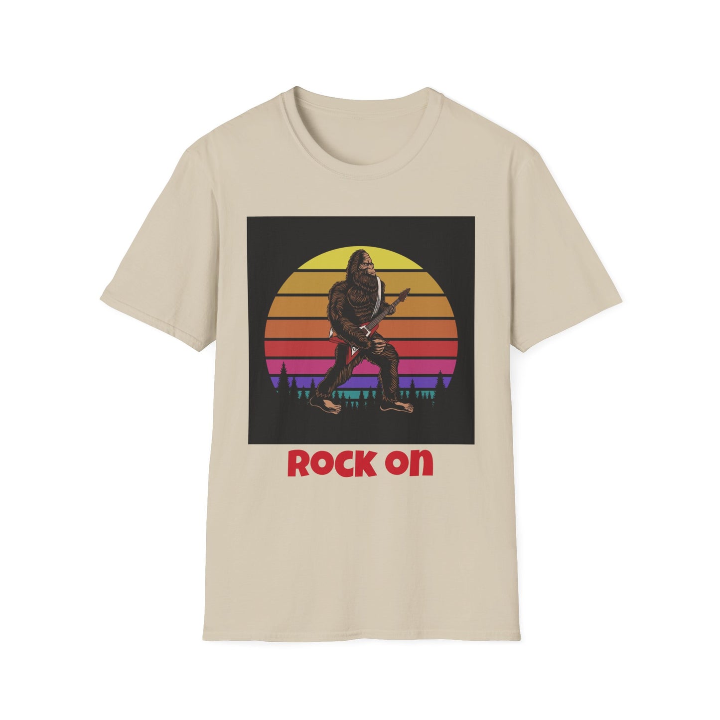 Bigfoot Playing Guitar "Rock On" - Unisex