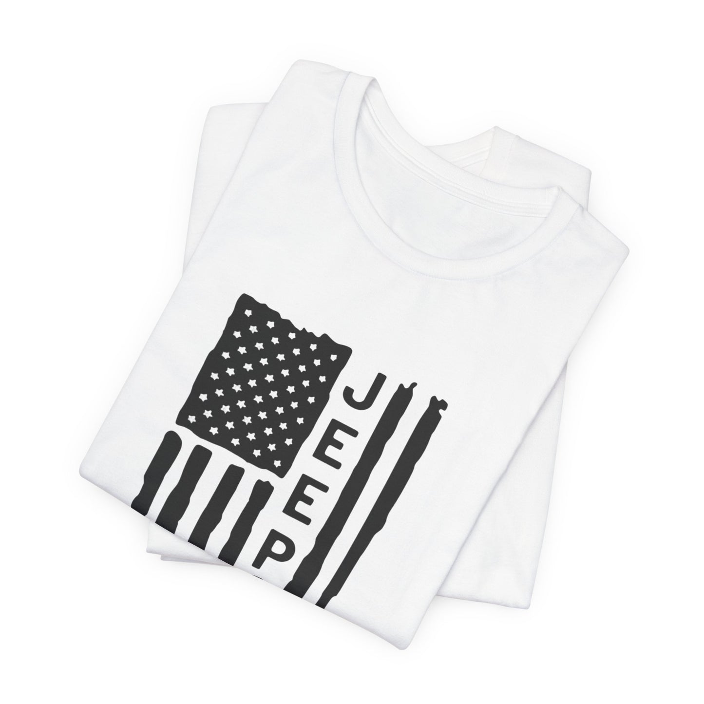 Jeep American Flag T‑Shirt — Distressed USA Off‑Road Tee