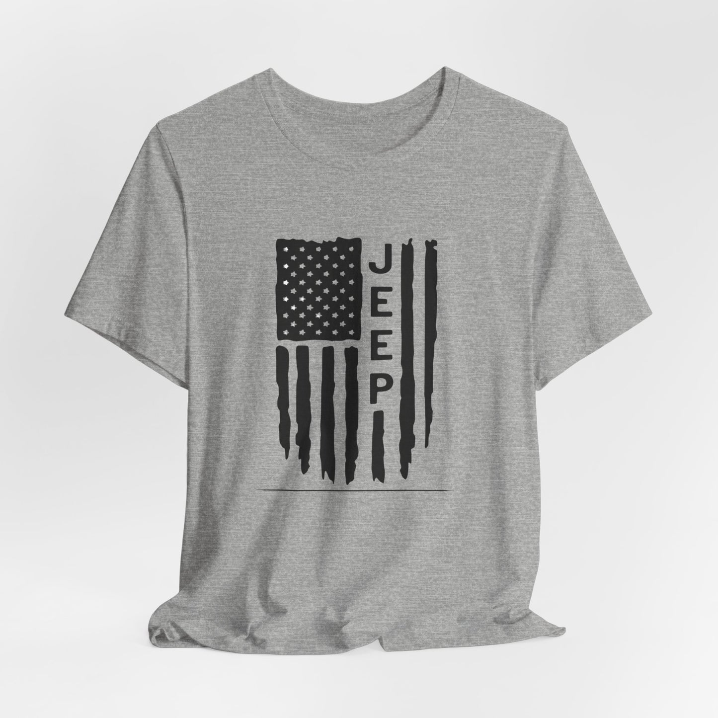 Jeep American Flag T‑Shirt — Distressed USA Off‑Road Tee