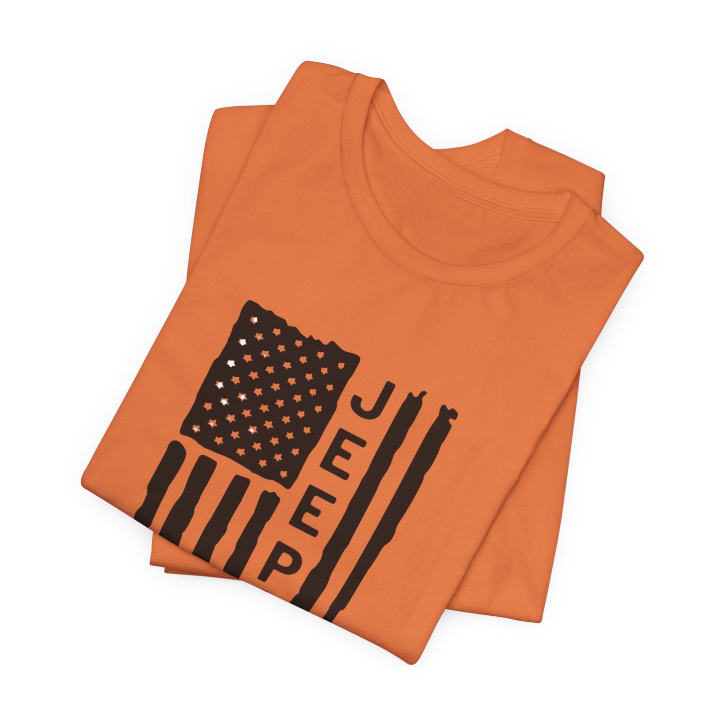 Jeep American Flag T‑Shirt — Distressed USA Off‑Road Tee