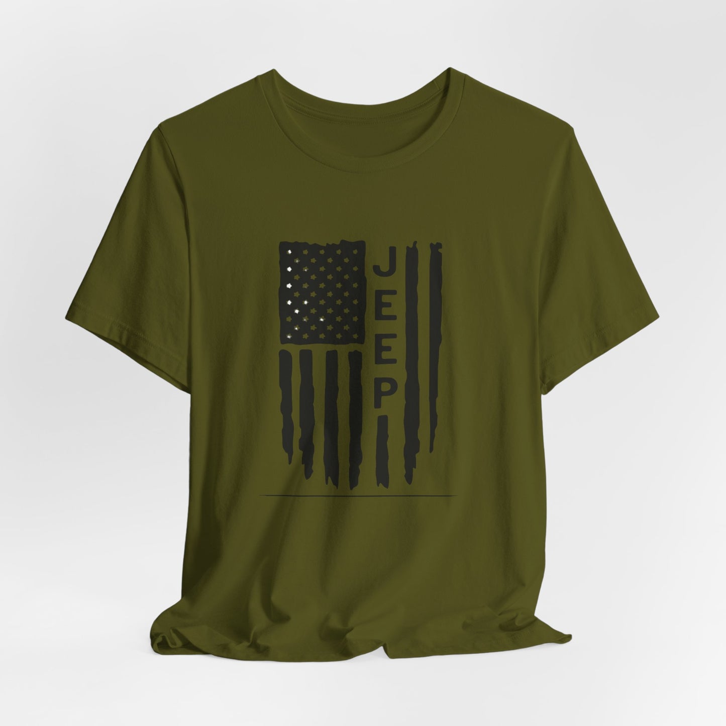 Jeep American Flag T‑Shirt — Distressed USA Off‑Road Tee
