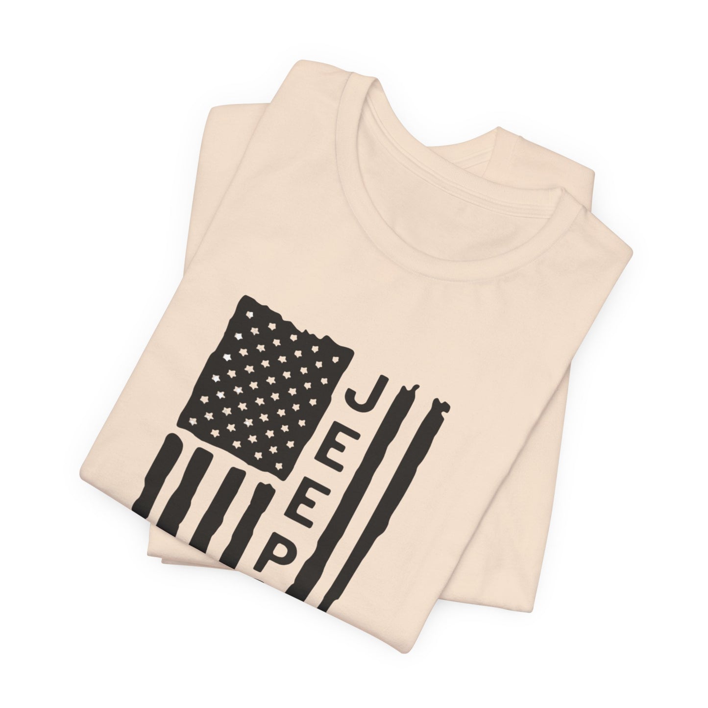 Jeep American Flag T‑Shirt — Distressed USA Off‑Road Tee