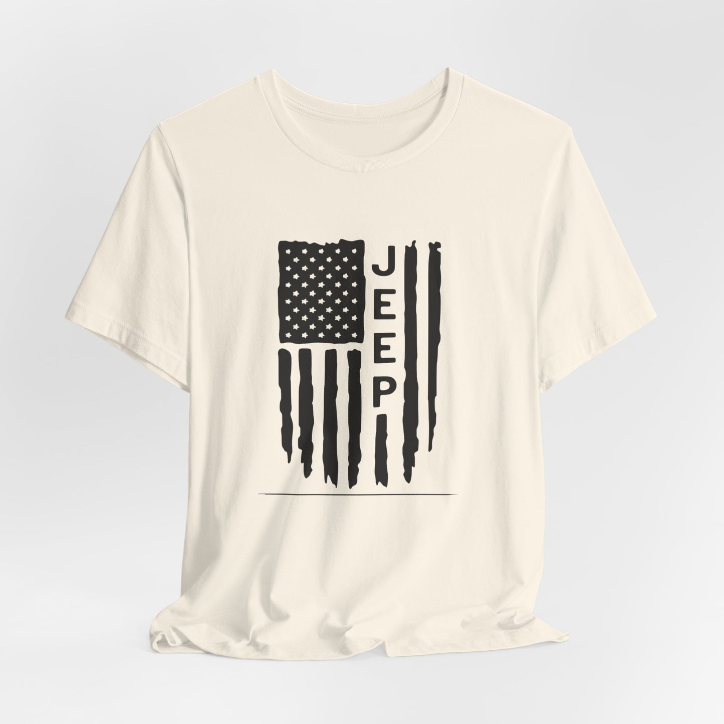 Jeep American Flag T‑Shirt — Distressed USA Off‑Road Tee