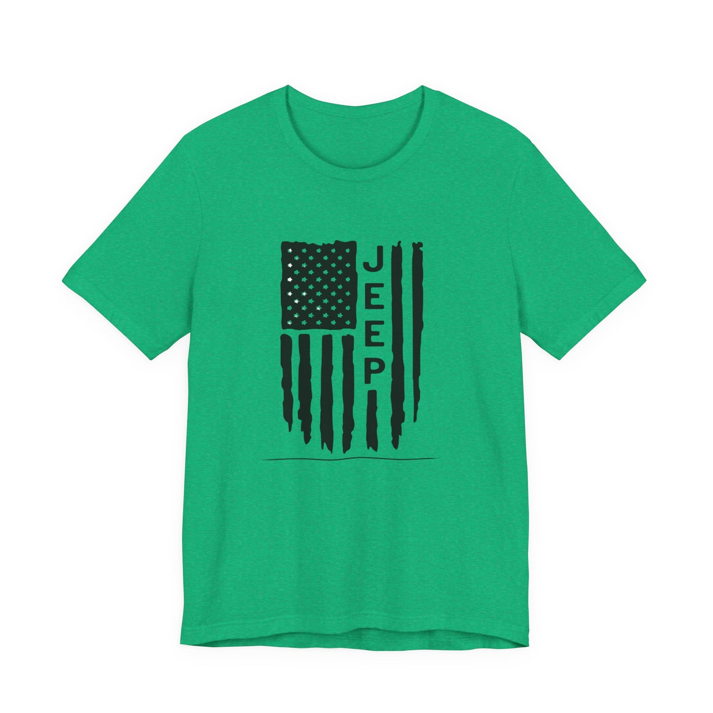 Jeep American Flag T‑Shirt — Distressed USA Off‑Road Tee