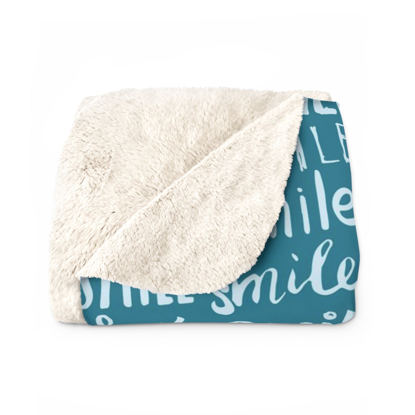 Smile Sherpa Fleece Blanket