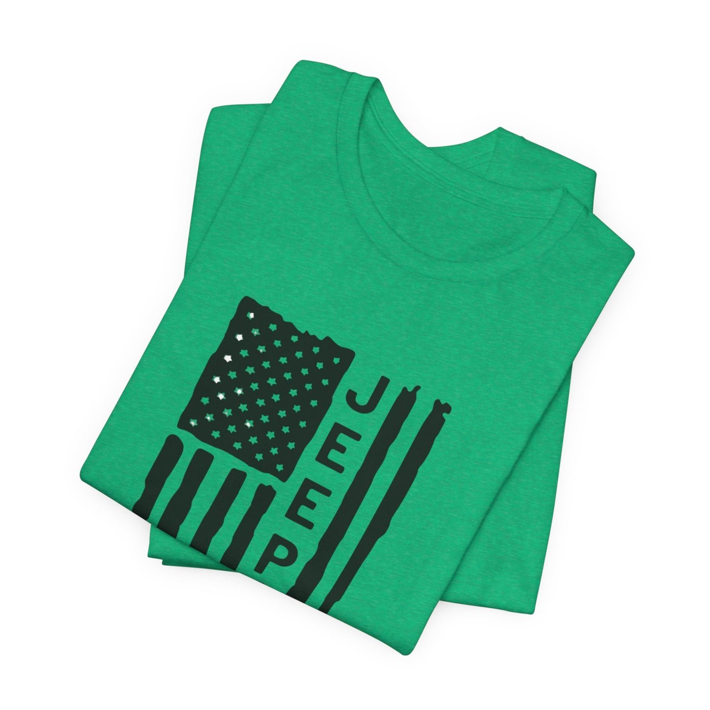 Jeep American Flag T‑Shirt — Distressed USA Off‑Road Tee