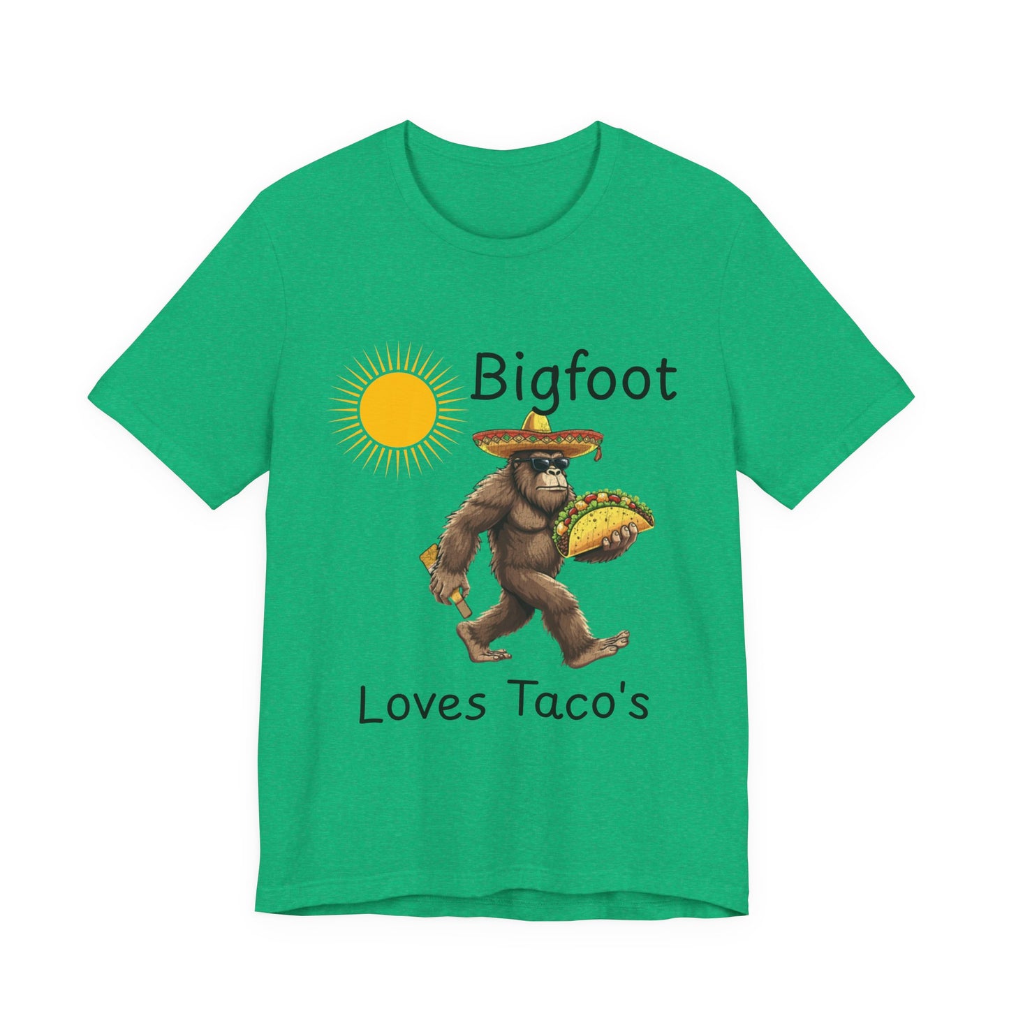 Bigfoot Loves Tacos T-Shirt — Funny Sasquatch Taco Tee
