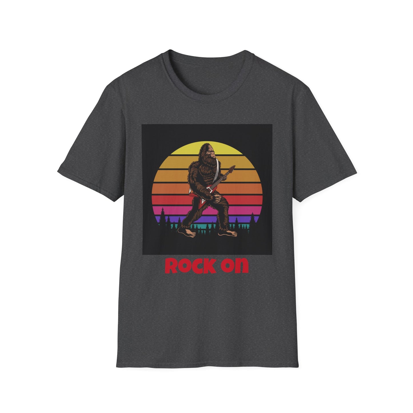 Bigfoot Playing Guitar "Rock On" - Unisex