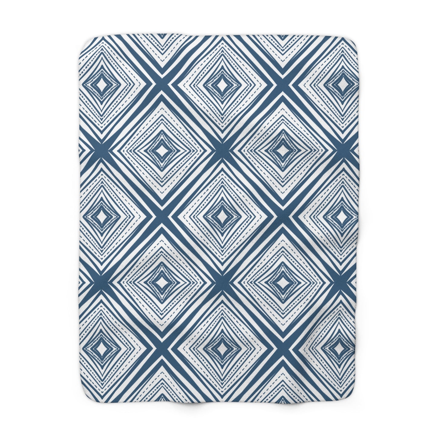 Blue White design Sherpa Fleece Blanket
