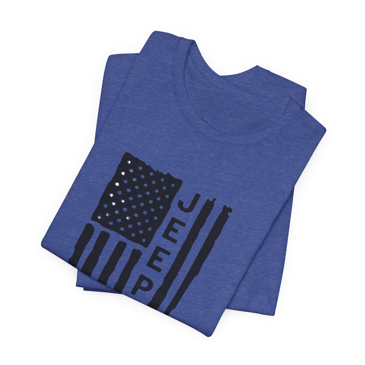 Jeep American Flag T‑Shirt — Distressed USA Off‑Road Tee
