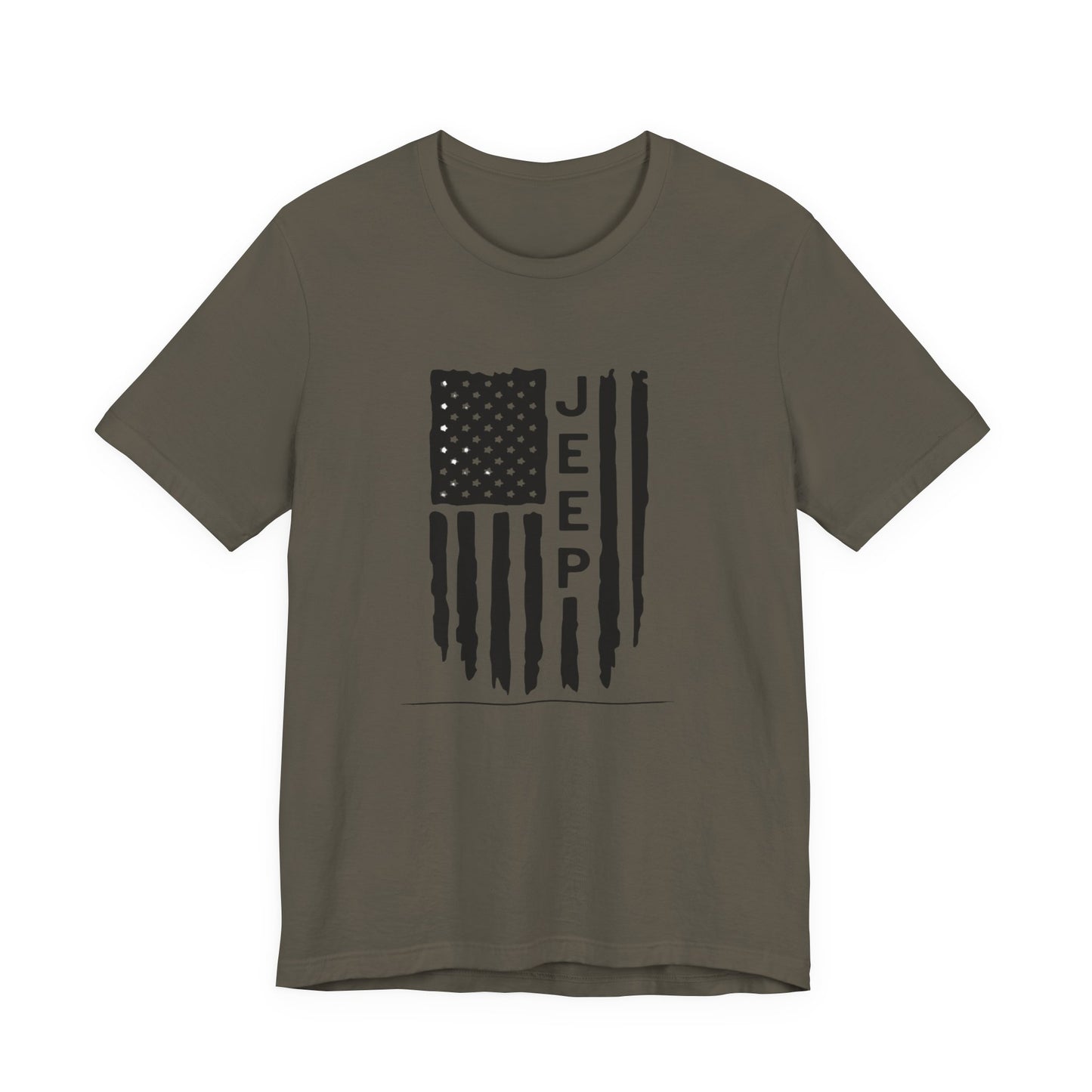 Jeep American Flag T‑Shirt — Distressed USA Off‑Road Tee