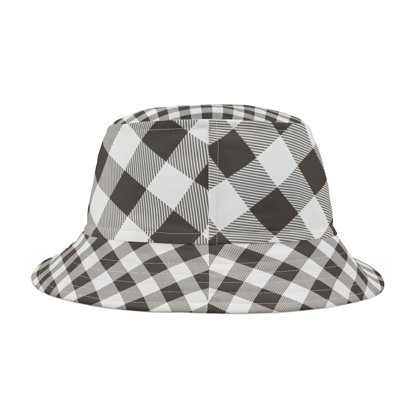 Black & White Buffalo Plaid Bucket Hat