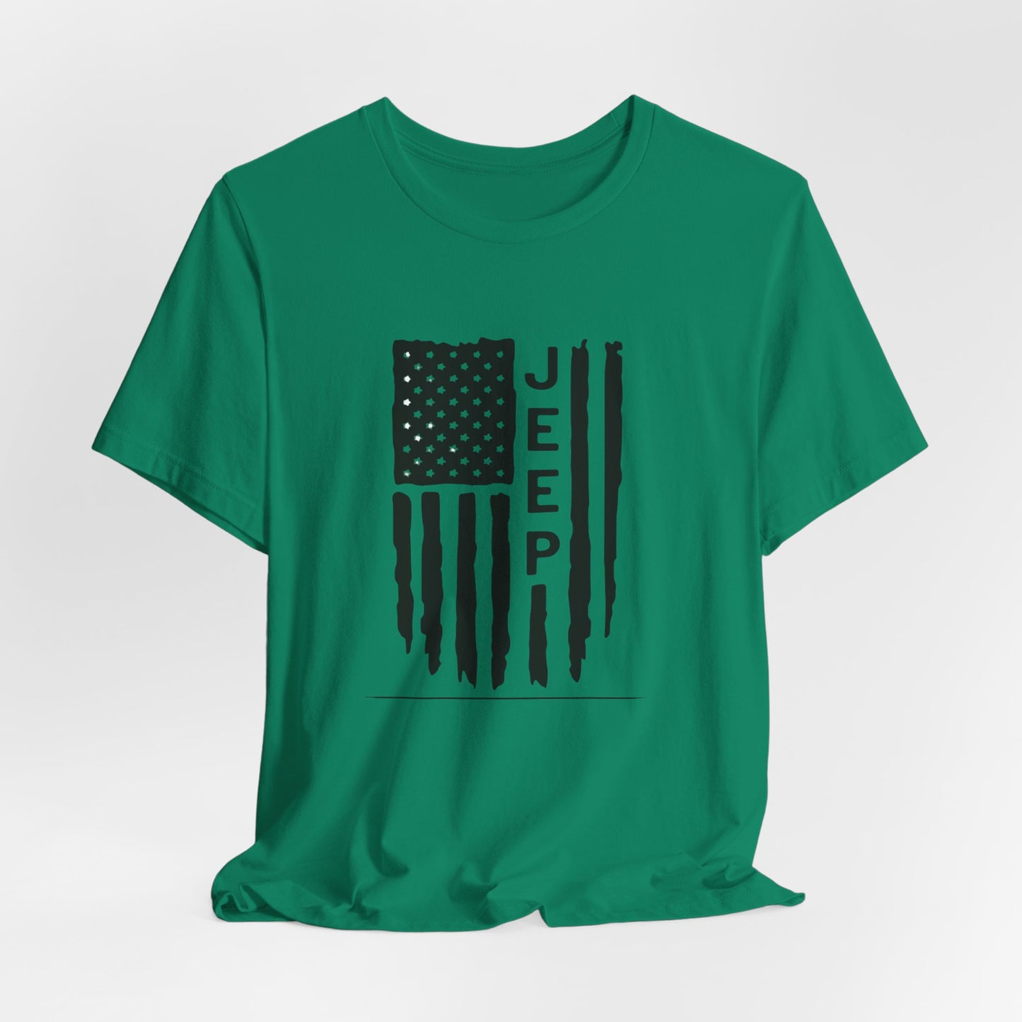 Jeep American Flag T‑Shirt — Distressed USA Off‑Road Tee