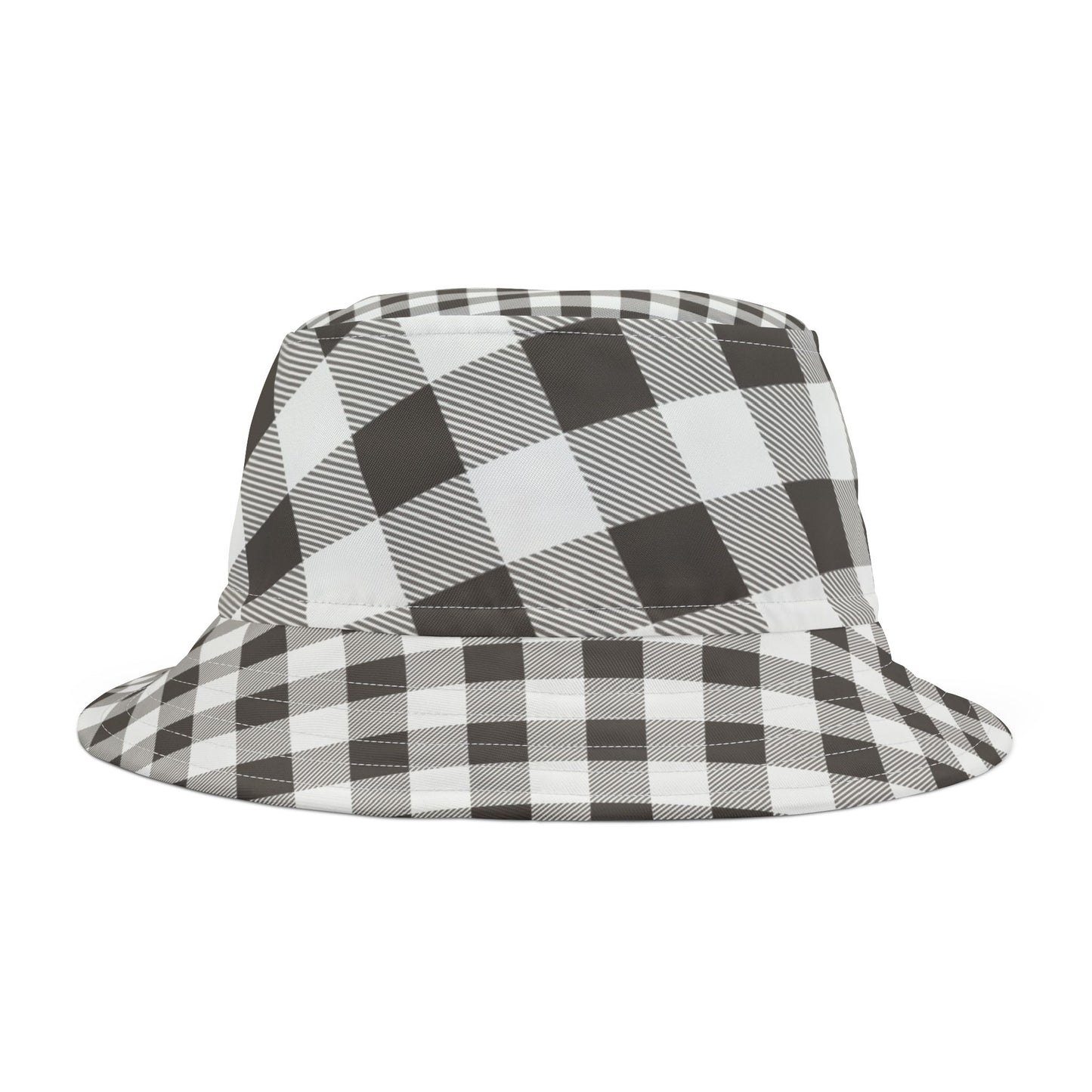 Black & White Buffalo Plaid Bucket Hat