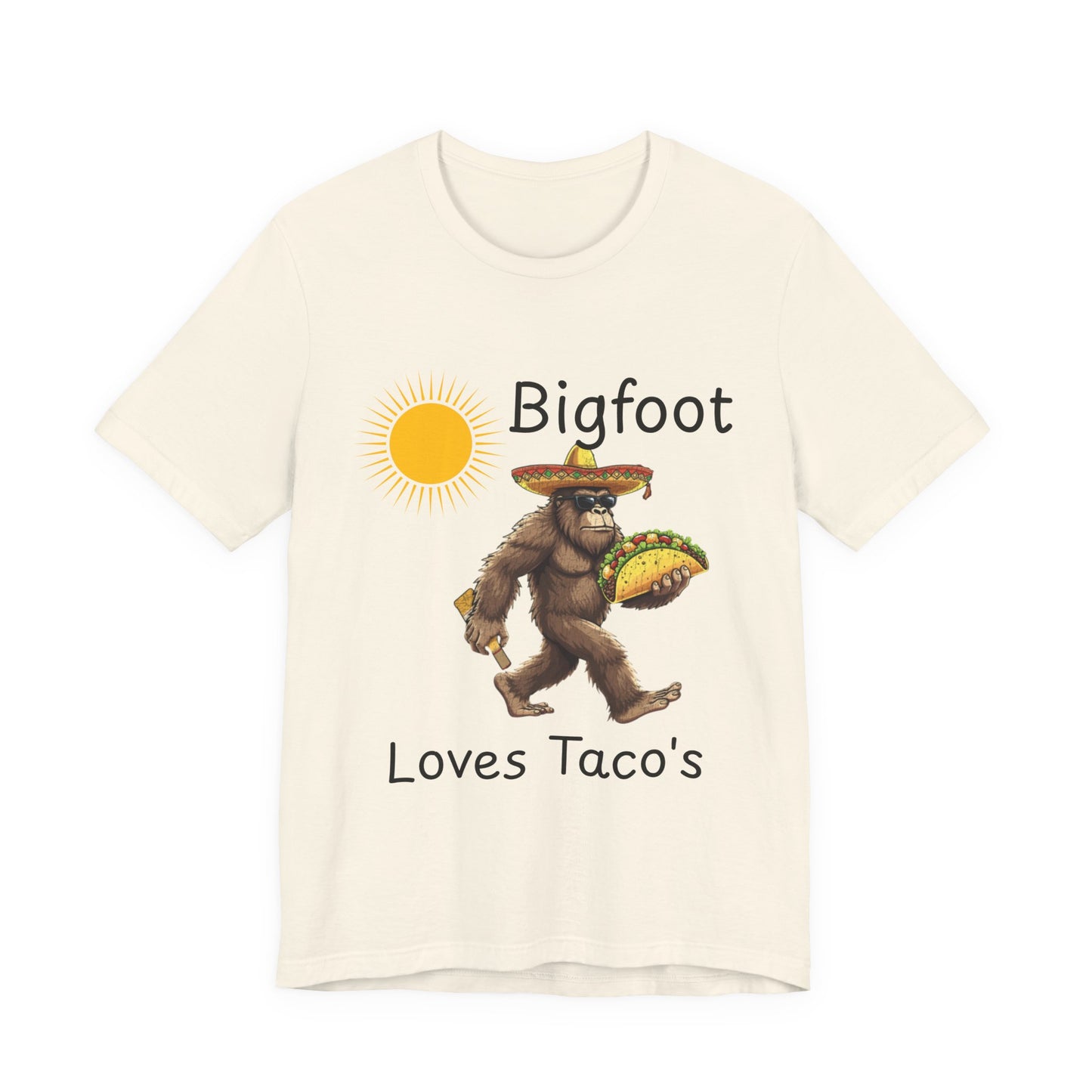 Bigfoot Loves Tacos T-Shirt — Funny Sasquatch Taco Tee