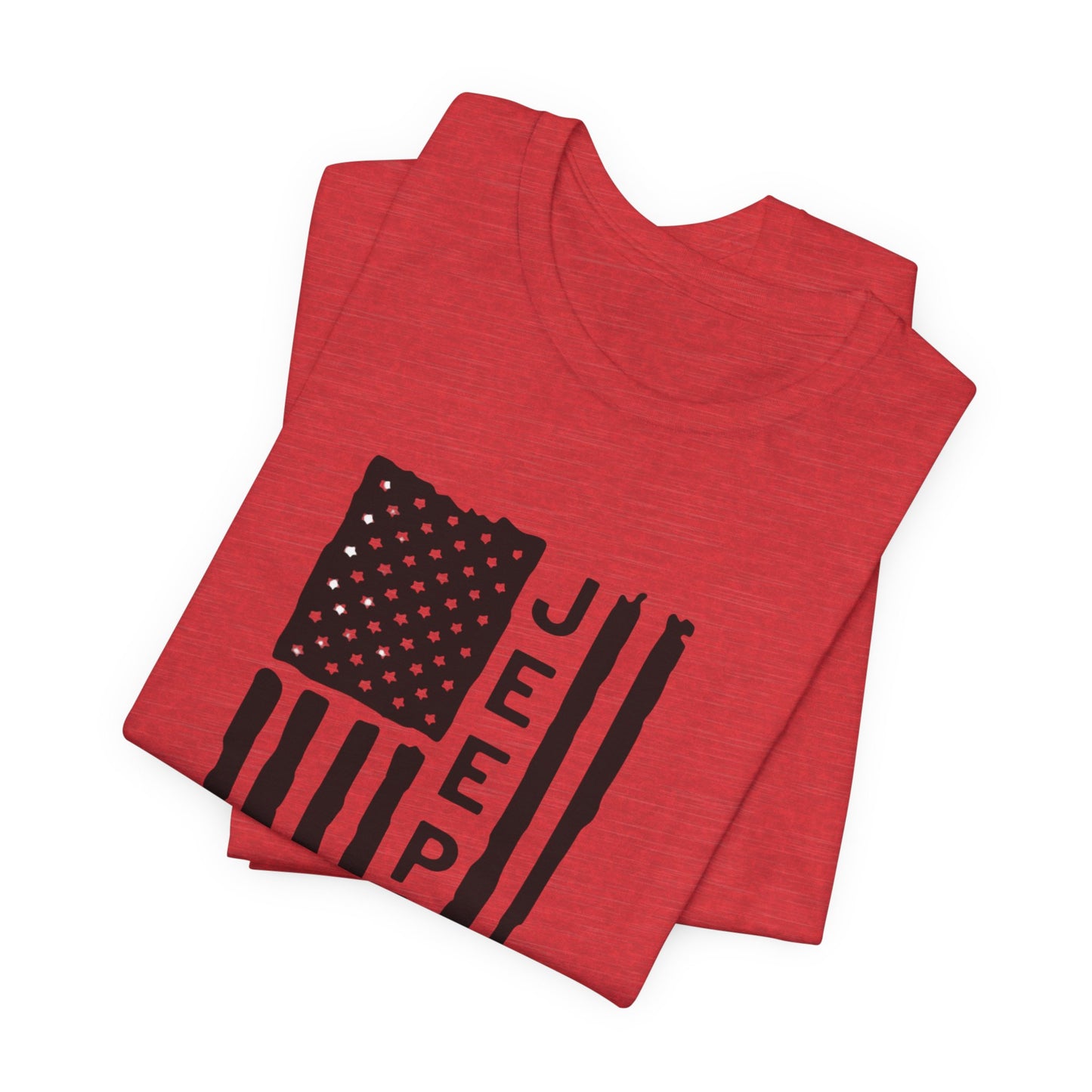 Jeep American Flag T‑Shirt — Distressed USA Off‑Road Tee
