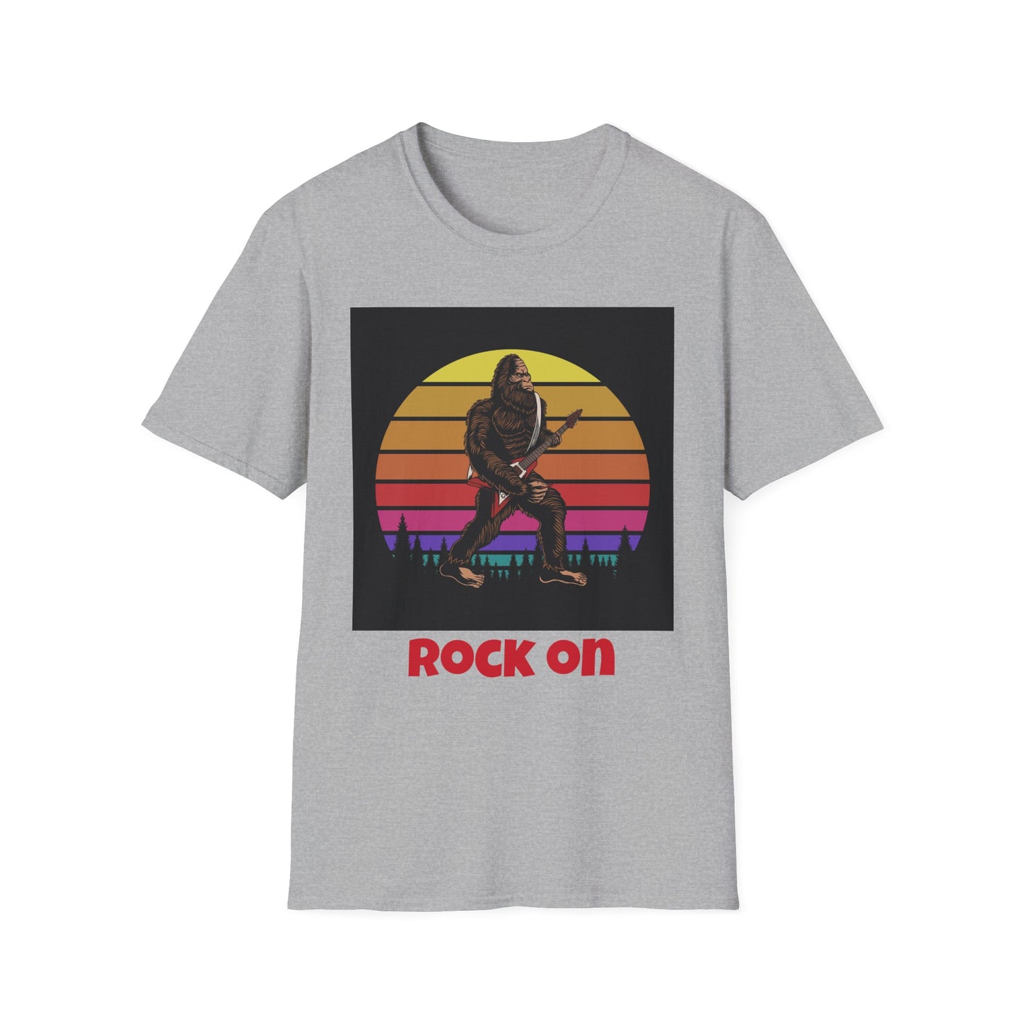 Bigfoot Playing Guitar "Rock On" - Unisex