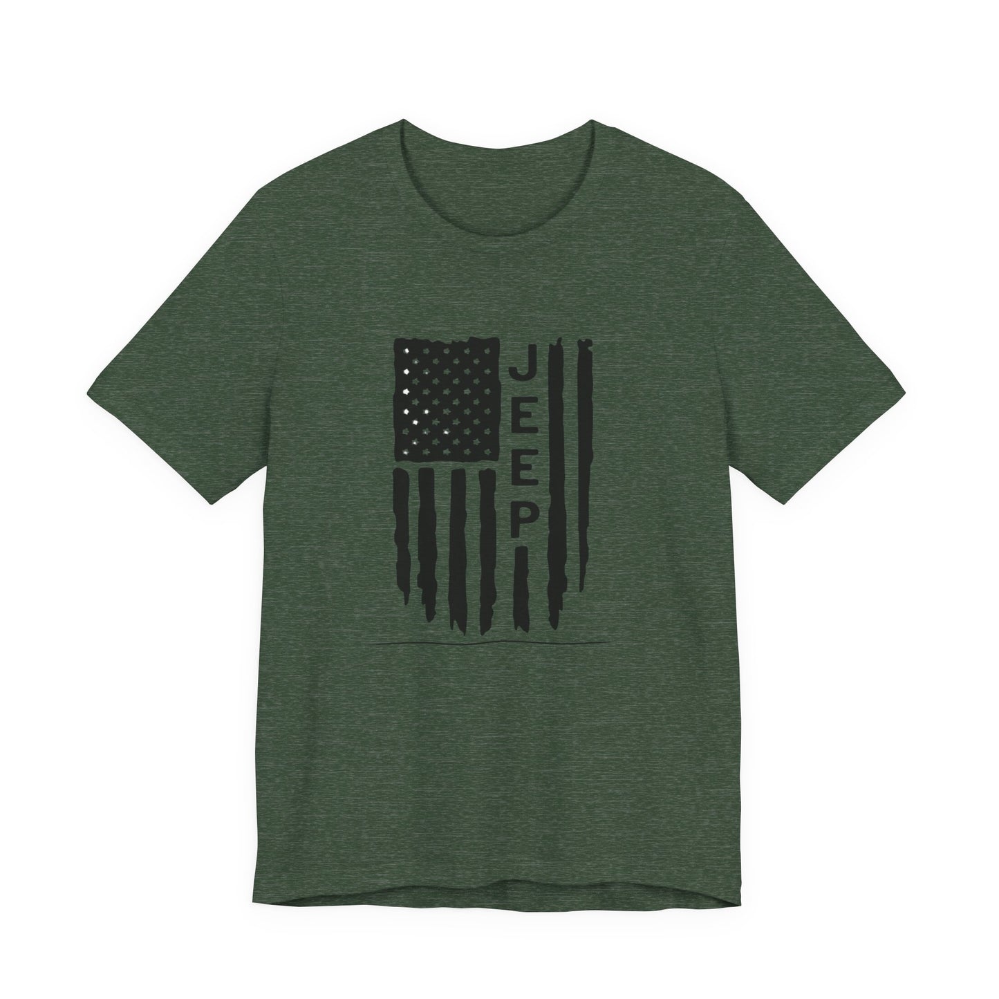 Jeep American Flag T‑Shirt — Distressed USA Off‑Road Tee
