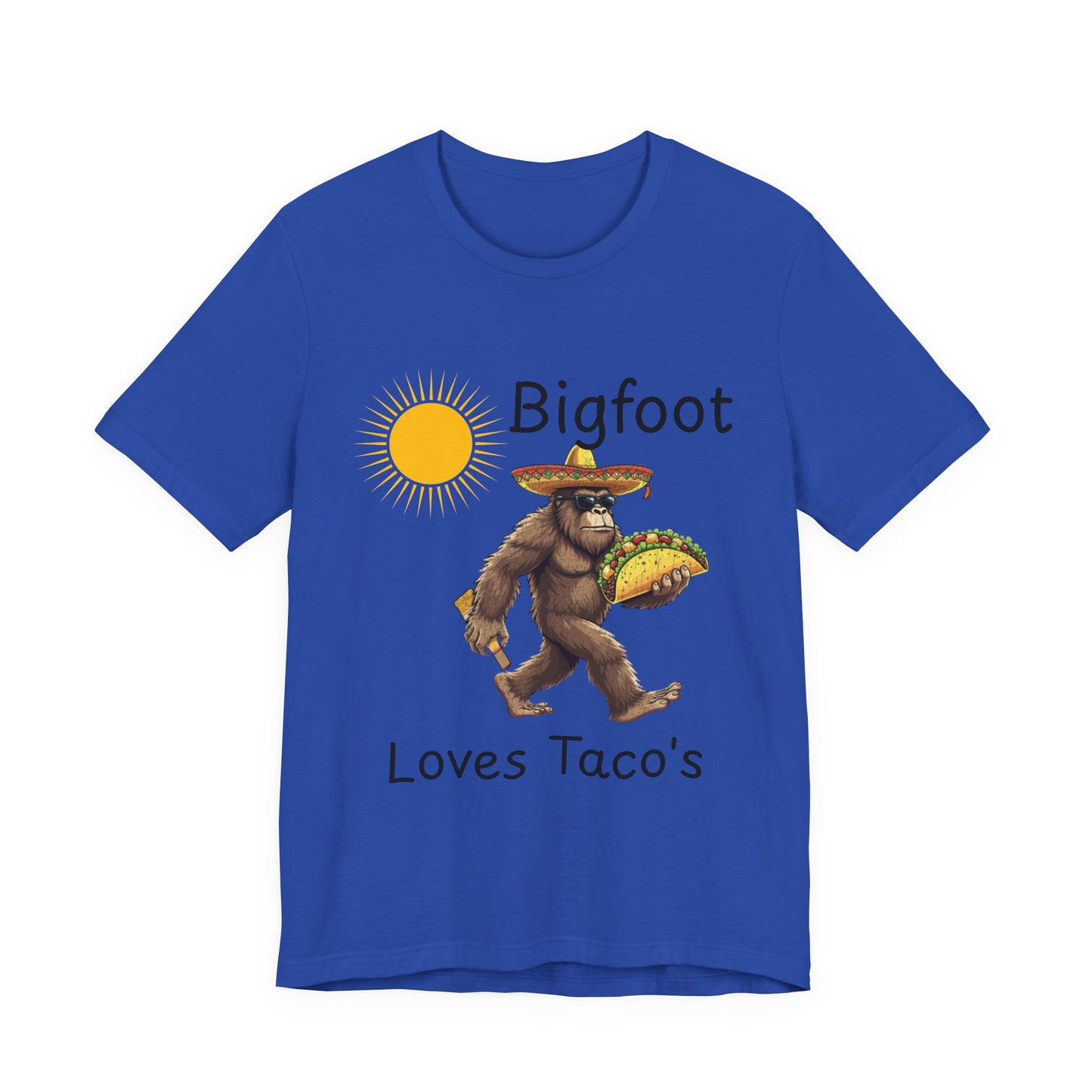 Bigfoot Loves Tacos T-Shirt — Funny Sasquatch Taco Tee