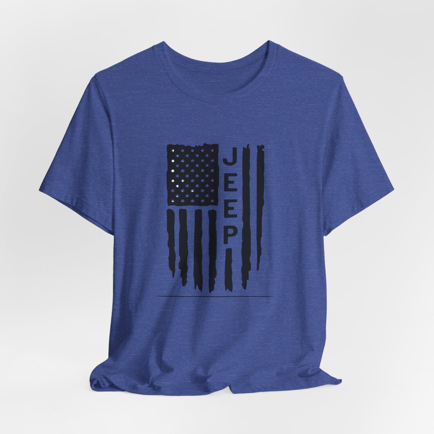 Jeep American Flag T‑Shirt — Distressed USA Off‑Road Tee