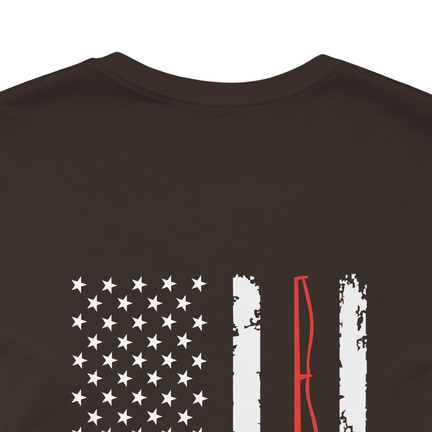 Flag with Fishing Rod Unisex Short Sleeve Tee