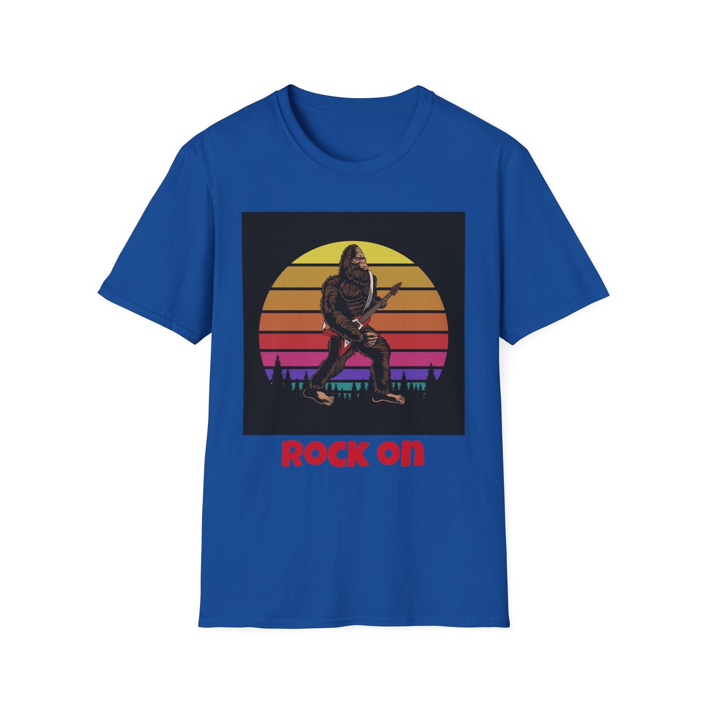 Bigfoot Playing Guitar "Rock On" - Unisex