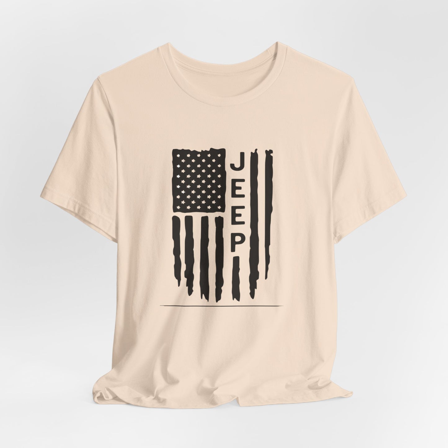 Jeep American Flag T‑Shirt — Distressed USA Off‑Road Tee