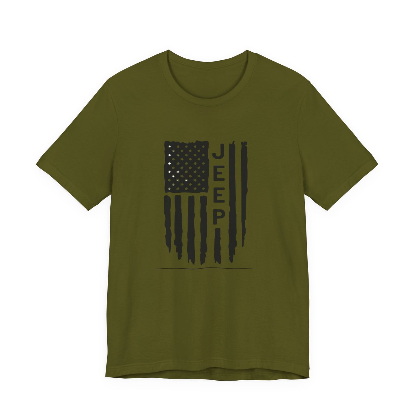 Jeep American Flag T‑Shirt — Distressed USA Off‑Road Tee