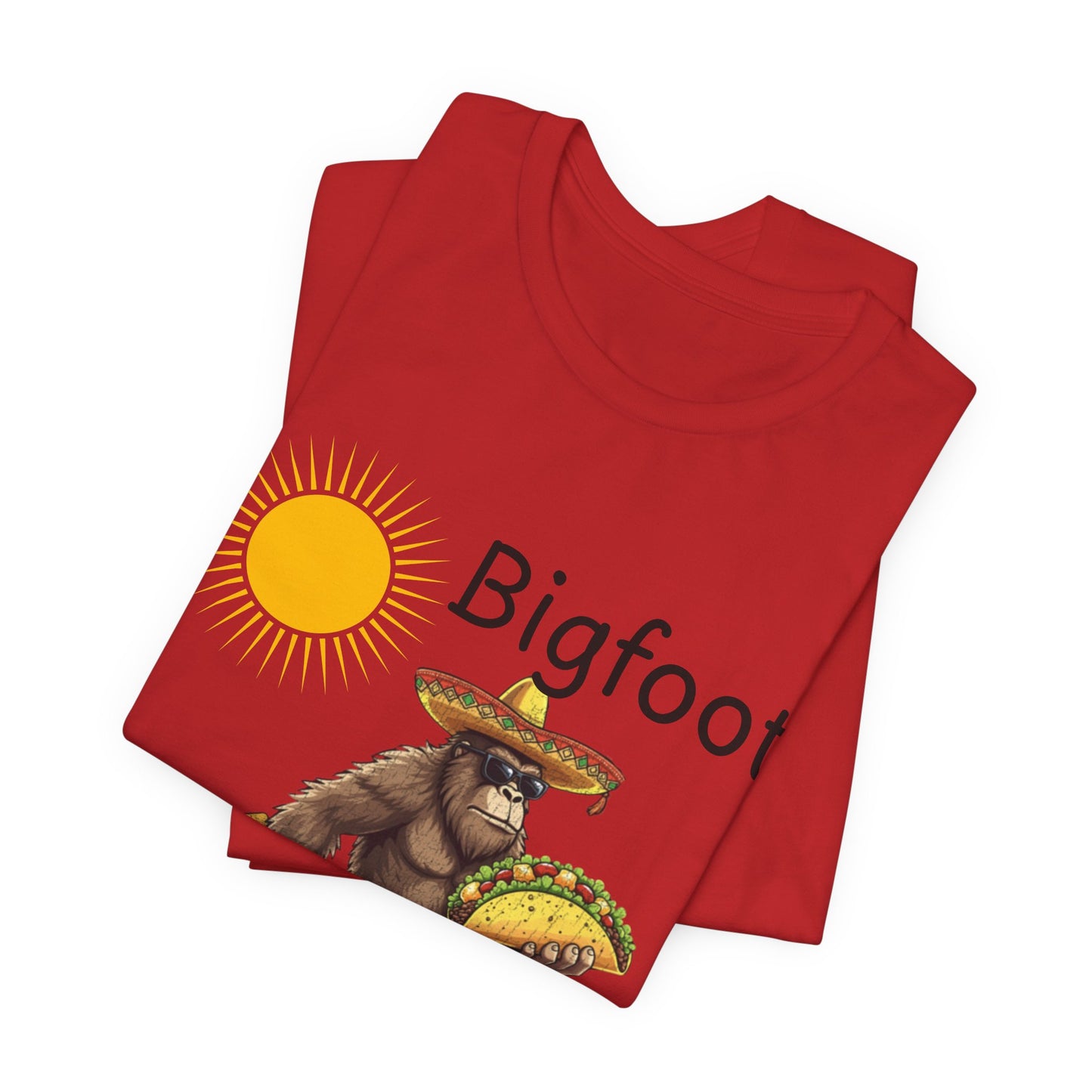 Bigfoot Loves Tacos T-Shirt — Funny Sasquatch Taco Tee